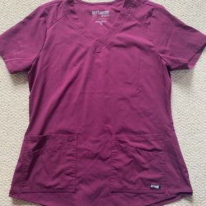 Burgundy Grey’s Anatomy Scrub Top